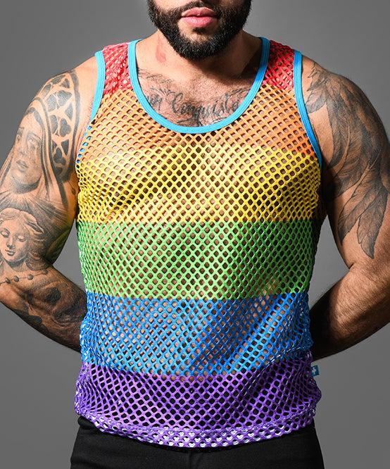 andrew christian Pride Mesh Tank