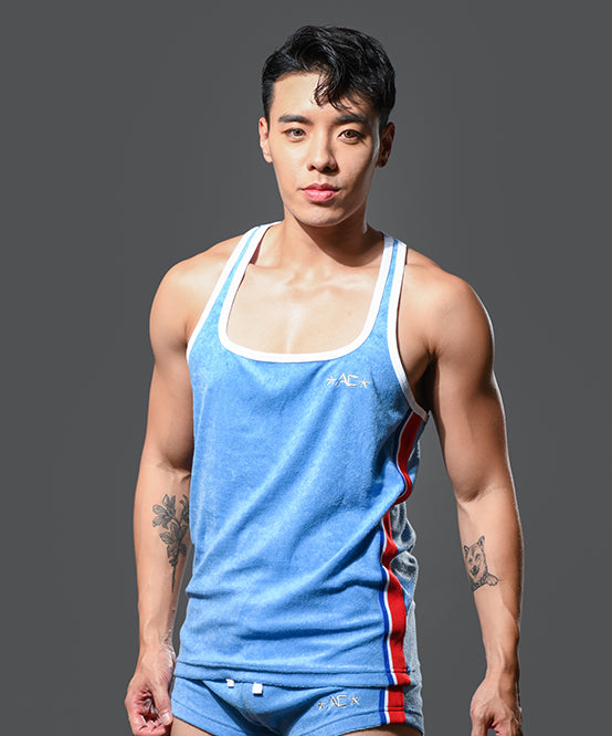 andrew christian Roller Disco Square Neck Tank