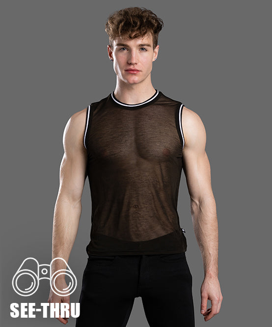 andrew christian Sheer Burnout Ringer Tank