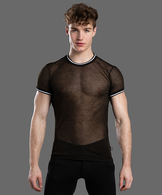 Andrew Christian Sheer Burnout Ringer Tee