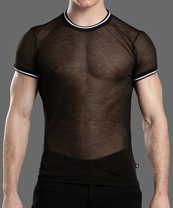 Andrew Christian Sheer Burnout Ringer Tee