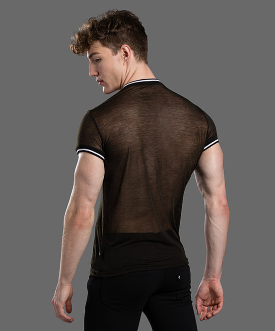 Andrew Christian Sheer Burnout Ringer Tee