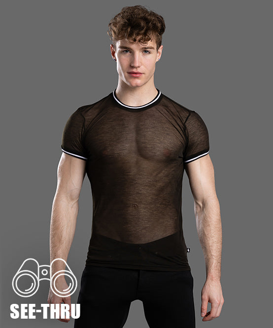 andrew christian Sheer Burnout Ringer Tee