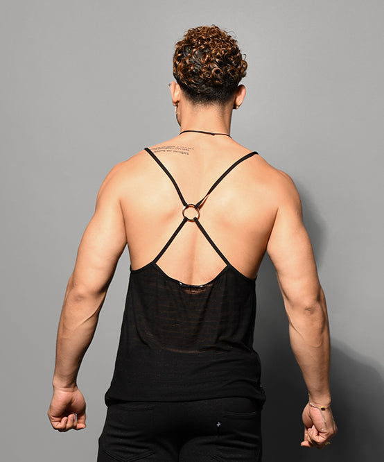 Andrew Christian Size Queen Sheer Ring Tank