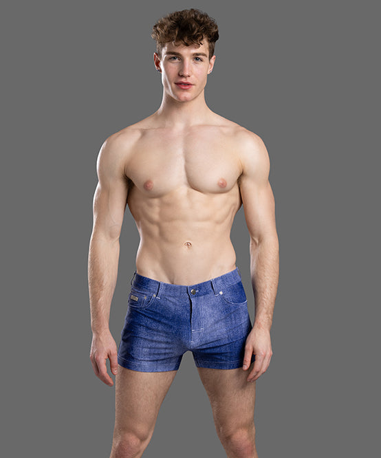 Andrew Christian Stretch Denim Shorts (4" Inseam)