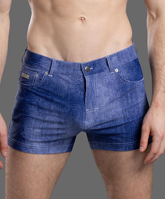 andrew christian Stretch Denim Shorts (4" Inseam)