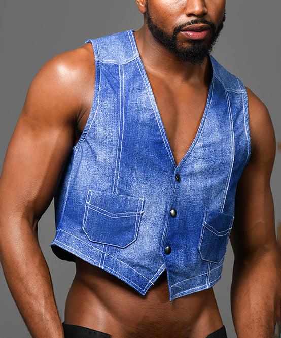 andrew christian Stretch Denim Vest