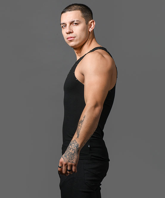Andrew Christian Studded Beater Tank