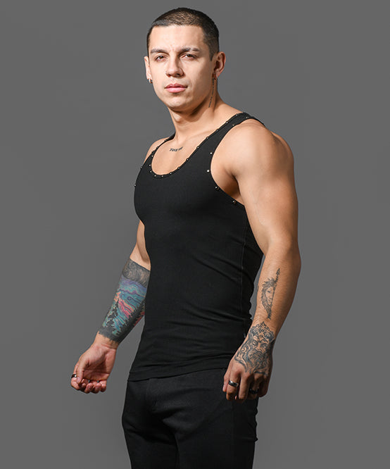 Andrew Christian Studded Beater Tank