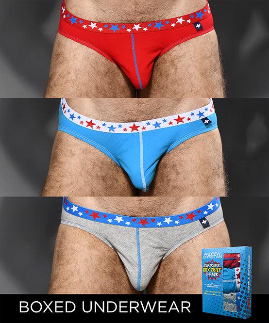 Andrew Christian Boy Brief Superhero 3-Pack W/ Almost Naked