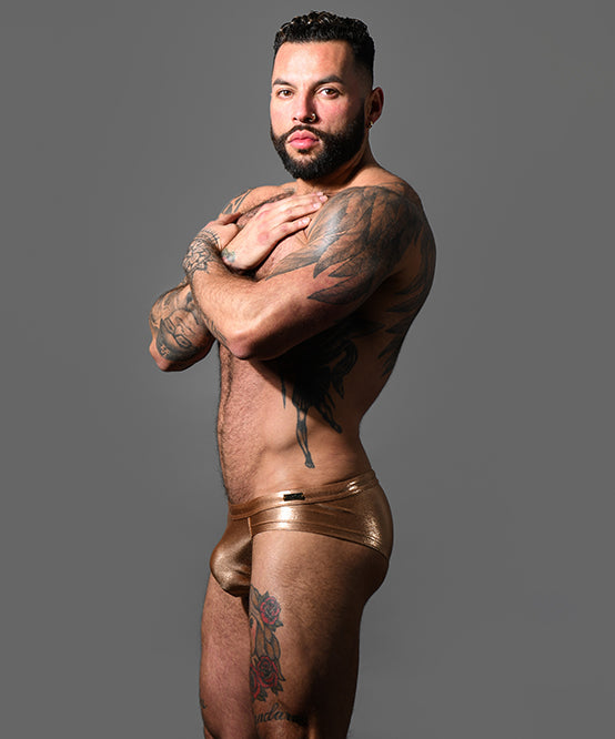 Andrew Christian Bronze Radiance Cheekey Trunk W/ ALMOST NAKED®