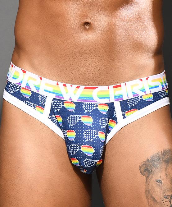 Andrew Christian DOORBUSTER Pride Sunglasses Mesh Locker Room Jock W/ Almost Naked
