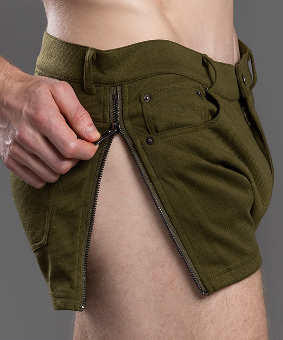 Andrew Christian F.A.G. Capsule Zipper Shorts (3" Inseam)