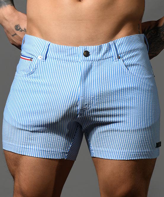 Andrew Christian Hamptons Capsule Seersucker Shorts (3" Inseam)