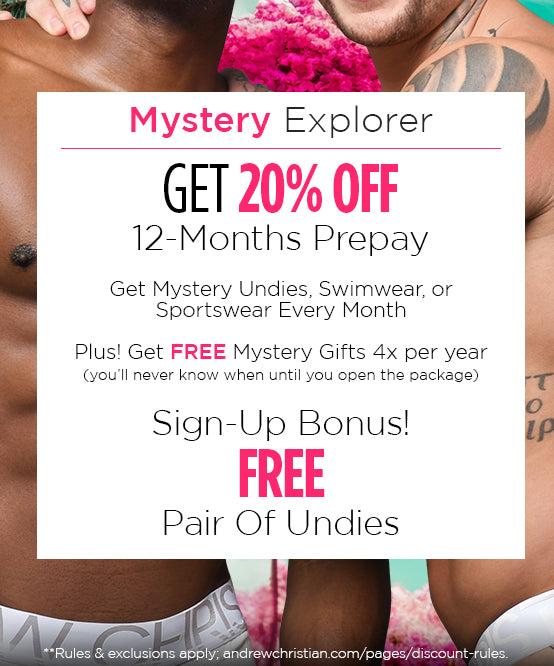 andrew christian Mystery Explorer Gift Club Subscription