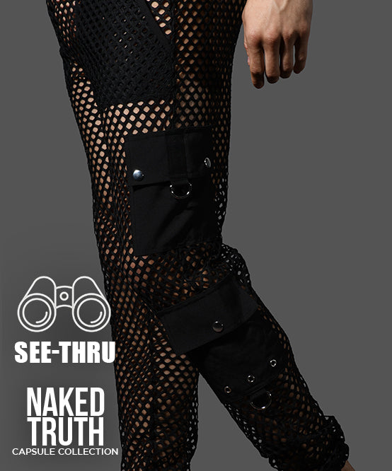 andrew christian Naked Truth Capsule See-Through Cargo Pants