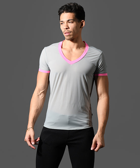 Andrew Christian Naked Truth Capsule See-Through Deep V-Neck