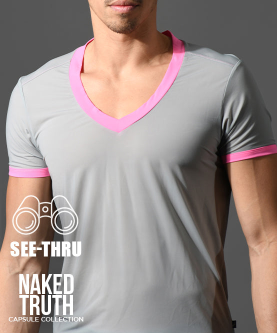 andrew christian Naked Truth Capsule See-Through Deep V-Neck