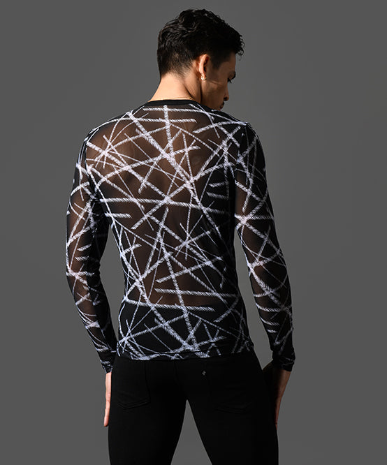 Andrew Christian Naked Truth Capsule See-Through Long Sleeve Tee