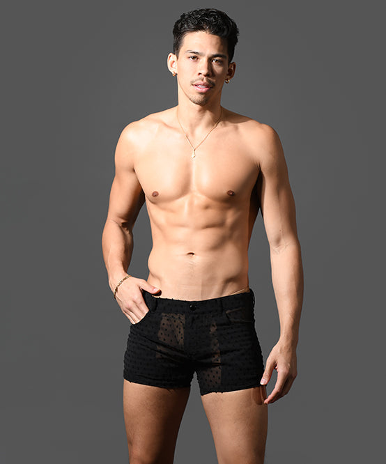 Andrew Christian Naked Truth Capsule See-Through Midnight Shorts