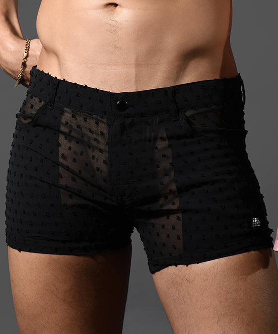 Andrew Christian Naked Truth Capsule See-Through Midnight Shorts