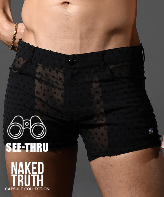 andrew christian Naked Truth Capsule See-Through Midnight Shorts