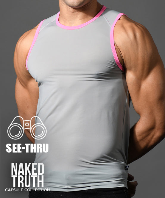 andrew christian Naked Truth Capsule See-Through Muscle Tank