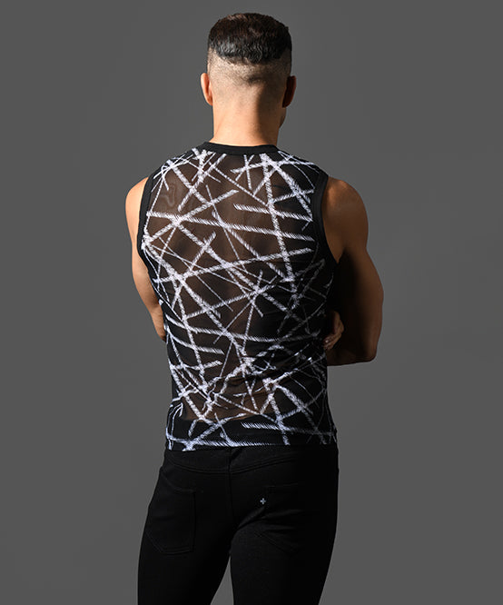 Andrew Christian Naked Truth Capsule See-Through Sleeveless Muscle Tank