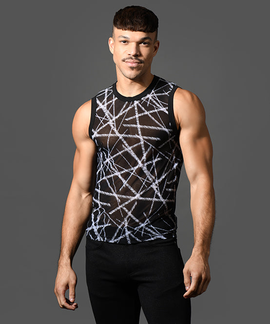 Andrew Christian Naked Truth Capsule See-Through Sleeveless Muscle Tank