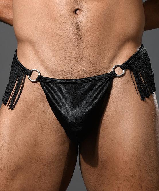 andrew christian Onyx Fringe Thong w/ ALMOST NAKED®