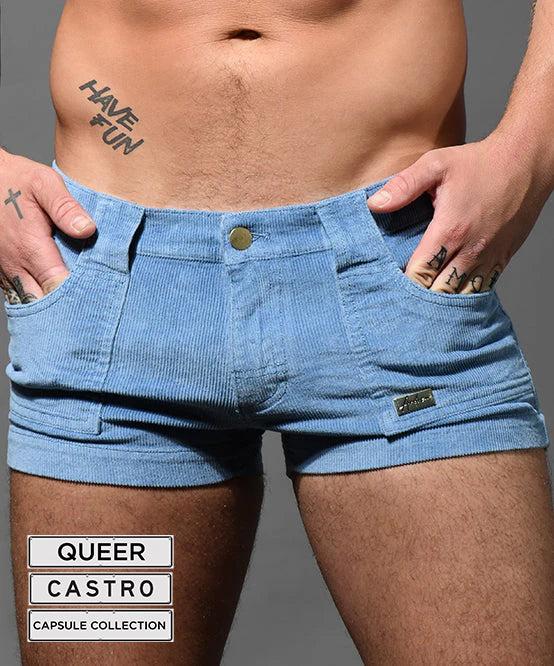 andrew christian Queer Castro Capsule Stretch Cord Shorts