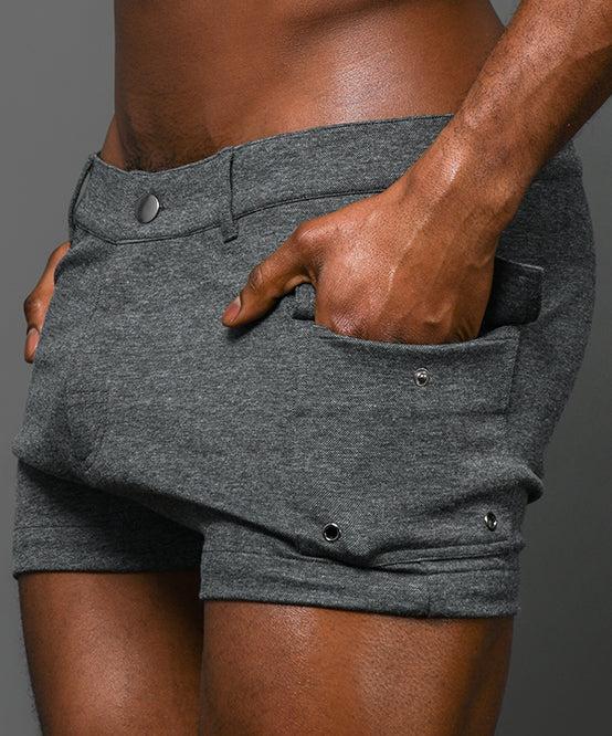 andrew christian Skinny Stretch Cargo Shorts (3" Inseam)