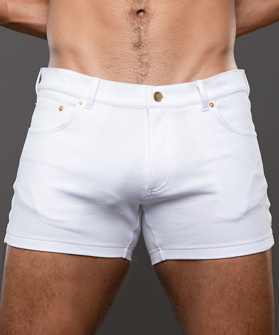 andrew christian Skinny Stretch Jean Shorts (4" Inseam)