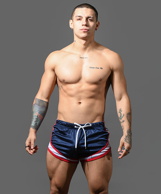 Andrew Christian Sports Mesh Jogger Shorts (3" Inseam)