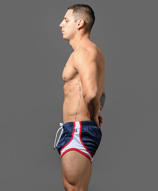 Andrew Christian Sports Mesh Jogger Shorts (3" Inseam)