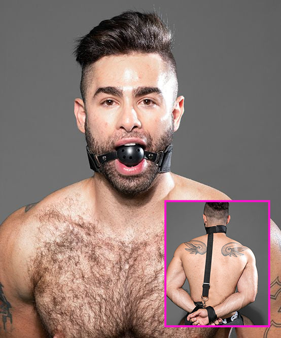 Andrew Christian TROPHY BOY® Ball Gag W/ Attached Wrist Or Bicep Restraints