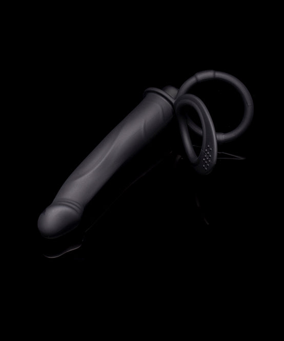 Andrew Christian TROPHY BOY® DP Vibrator & Cock Ring W/ 10-Speed Vibrating Bullet