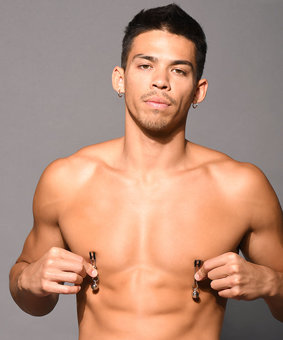 Andrew Christian TROPHY BOY® Humiliation Nipple Clamps W/ Bells