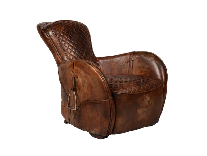 andrew martin Adventurous leather armchair in Buckd'd n Broken finish