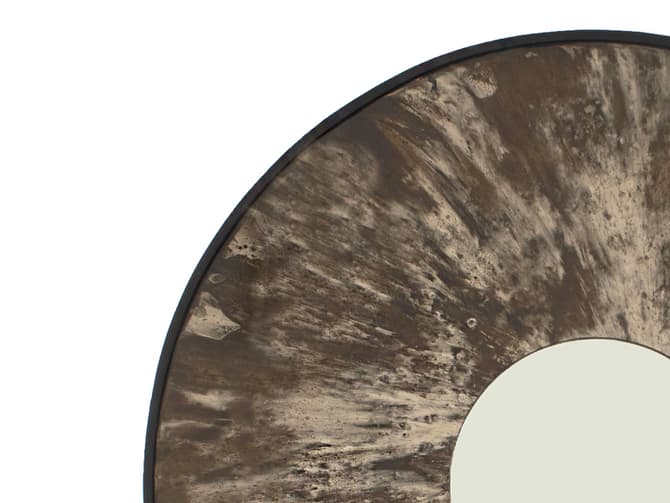 Andrew Martin Aged Bronze Concave Mirror