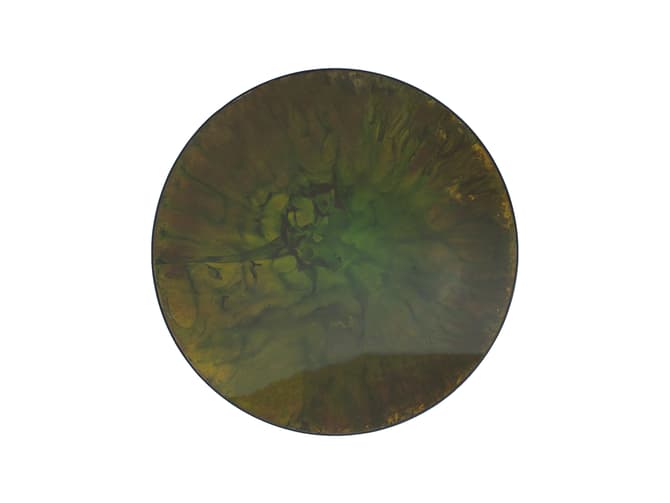 andrew martin Aged gold stone convex mirror