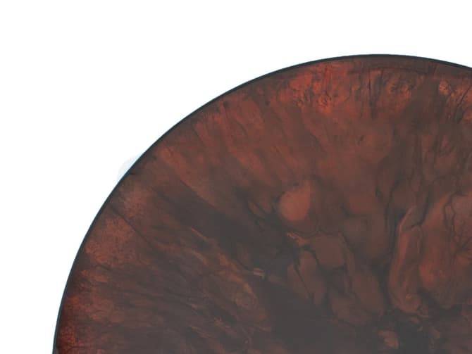 Andrew Martin Aged Red Convex Mirror