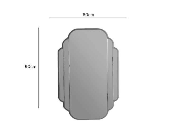 Andrew Martin Art Deco Rectangular Mirror