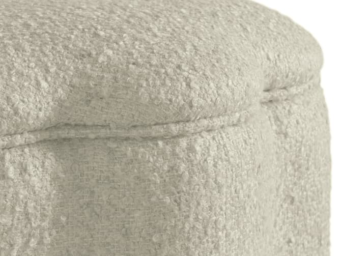 Andrew Martin Boucle Upholstered Ottoman