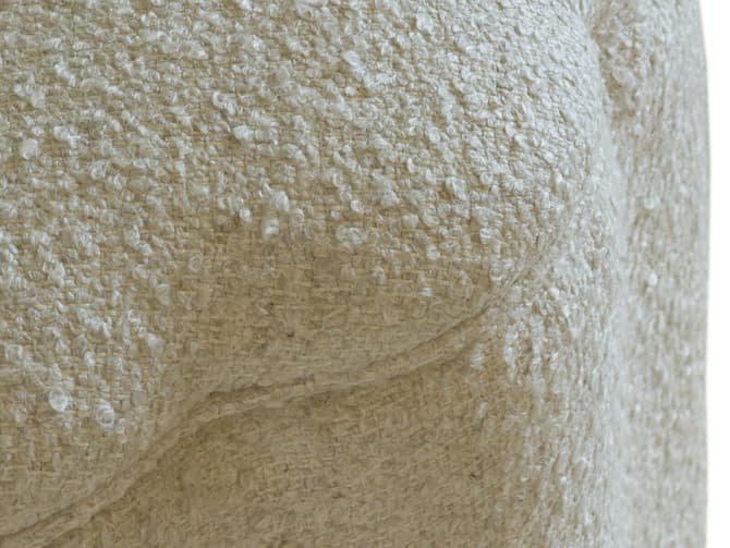 Andrew Martin Boucle Upholstered Ottoman