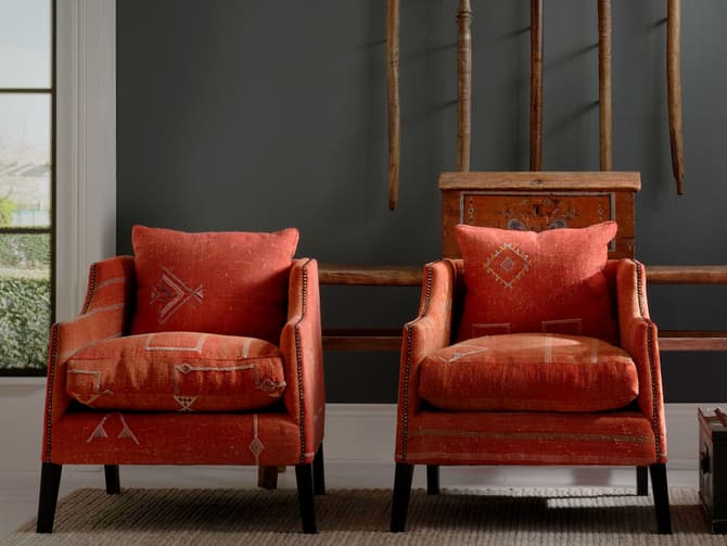 Andrew Martin Colourful Moroccan Fabric Armchair
