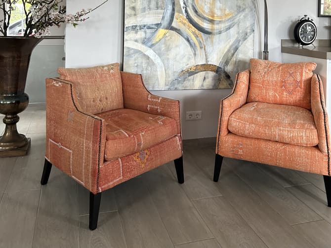 Andrew Martin Colourful Moroccan Fabric Armchair