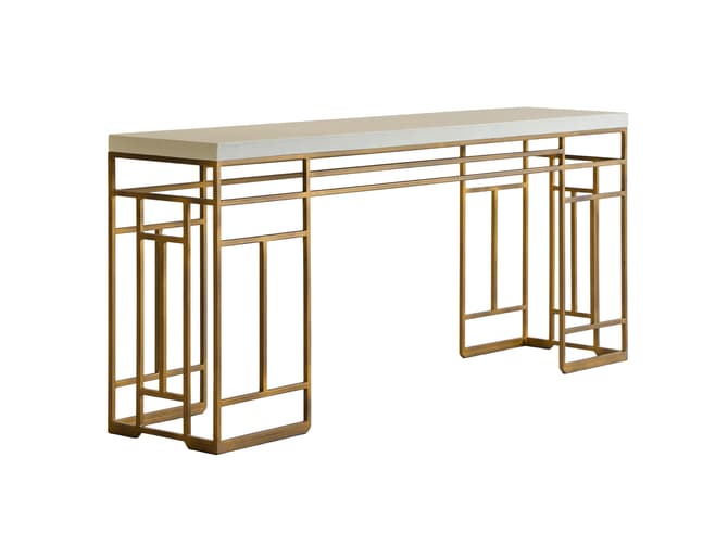 andrew martin Cream and brass console table NEW
