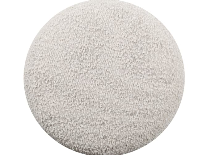 Andrew Martin Cream Boucle Ribbed Ottoman