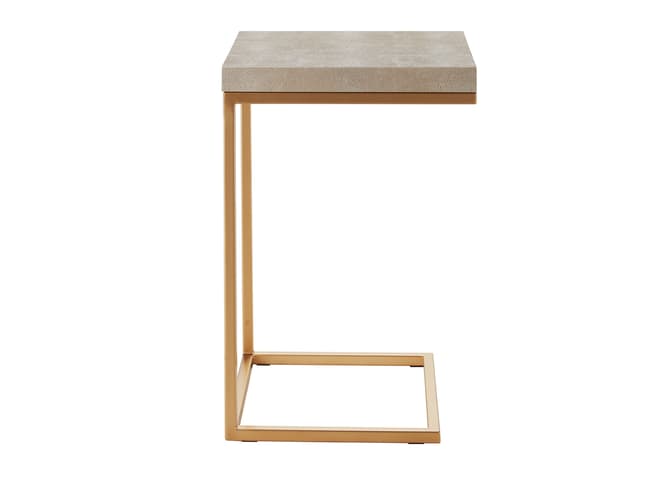 Andrew Martin Cream Shagreen Side Table
